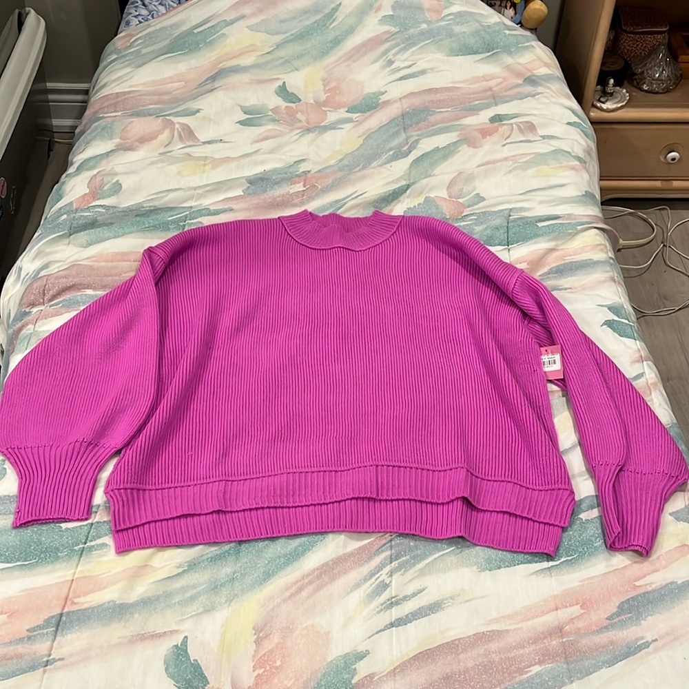 Bright orchid oversized sweater